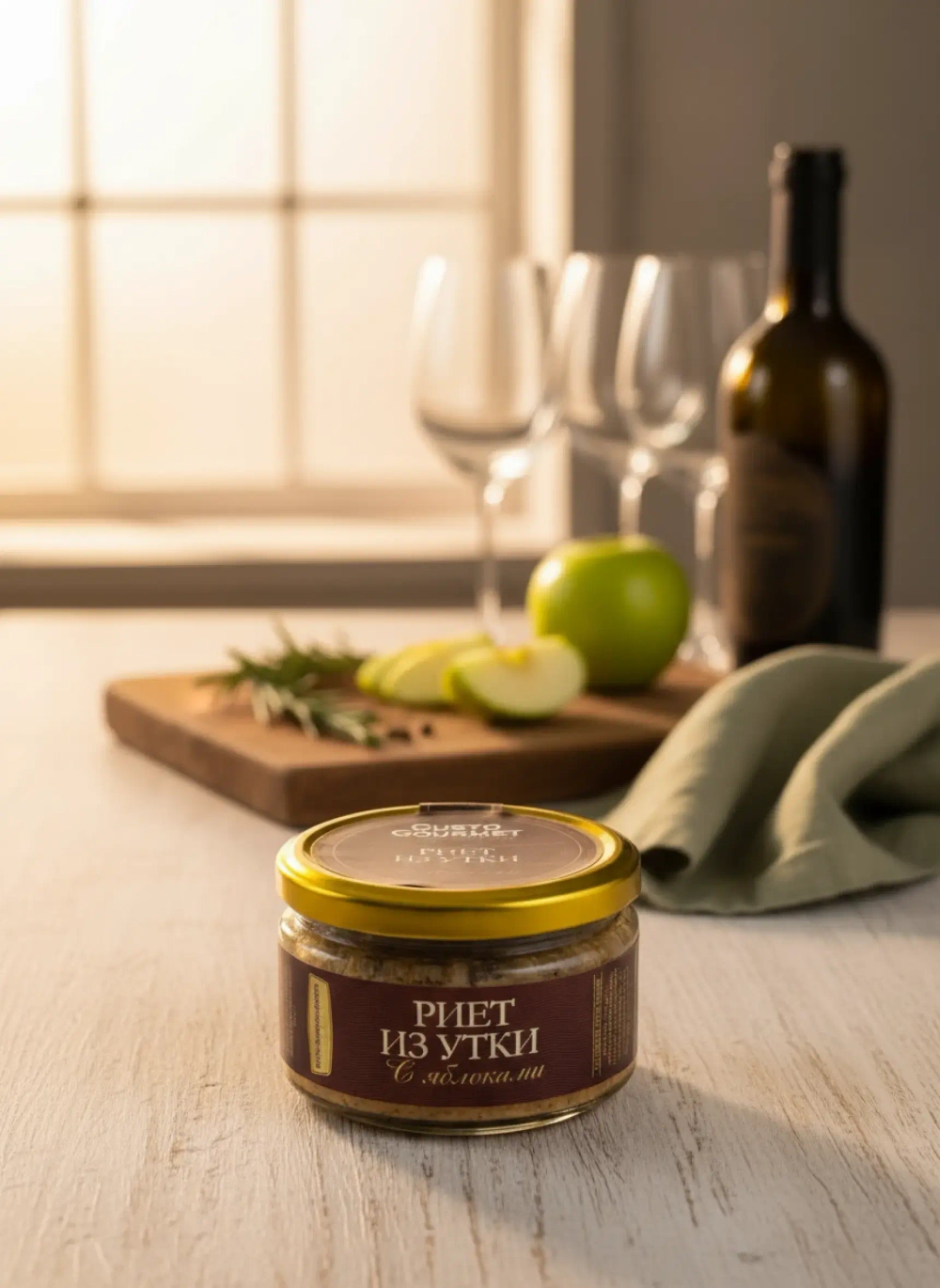 Риет из утки с яблоками