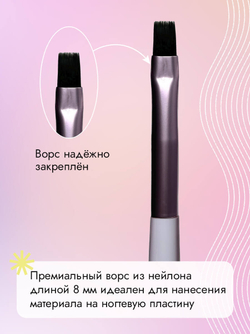 Кисть для геля и полигеля прямая N4