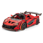 Деревянный конструктор Гоночный автомобиль (красный) (EWA), сборная модель