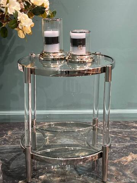 Стол журнальный Ist Casa Корни, 51х51х55, серебро