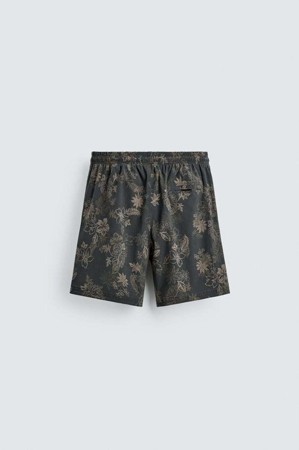 ZARA ДЛИННЫЕ ПЛАВКИ С ЦВЕТОЧНЫМ ПРИНТОМ, ОТТЕНКИ СЕРОГО