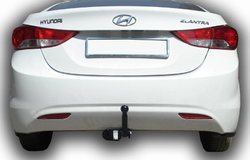 Фаркоп(прицепное) Лидер-Плюс для HYUNDAI ELANTRA (MD) (седан) 2010-2014(паспорт и сертификат в комплекте)(без электрики)H225-A