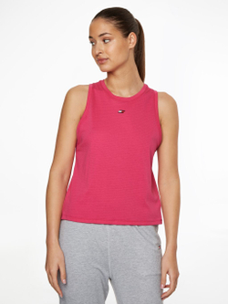 Женский топ теннисный Tommy Hilfiger Performance Mesh Racer Tank - eccentric magenta