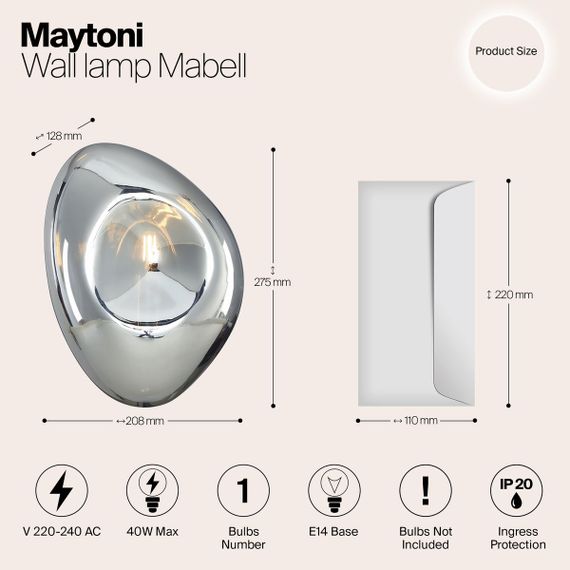 Настенный светильник Maytoni Mabell MOD306WL-01CH
