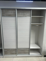 Шкаф-купе 3-х ств.без зеркала Пальмира Выбеленное дерево/артвуд темный