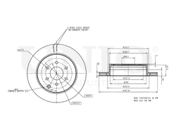 Диск тормозной задний UNIO BRD-20231