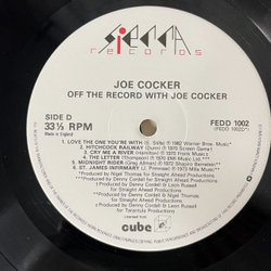 Винтажная виниловая пластинка LP Joe Cocker Off The Record With (UK 1984)