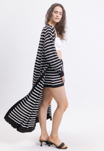 Кардиган удлиненный в полоску