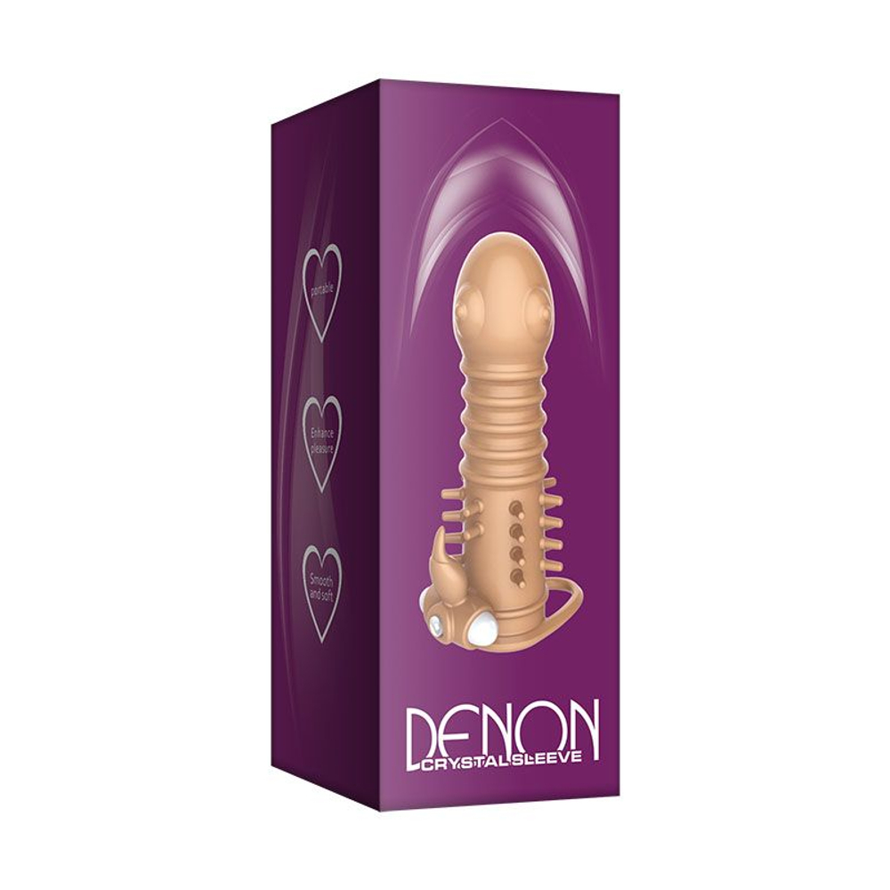 Телесная вибронасадка Denon - 13,5 см. (Цвет: телесный)