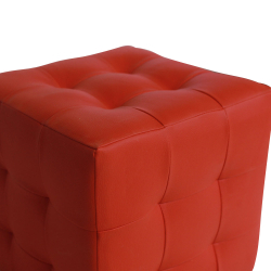 Пуф Лотос Красный ЭкоКожа