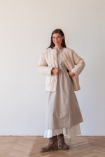 Телогрейка, Бежевый в клетку