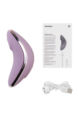 Вакуум-волновой бесконтактный стимулятор клитора Satisfyer Vulva Lover 1, силикон, фиолетовый