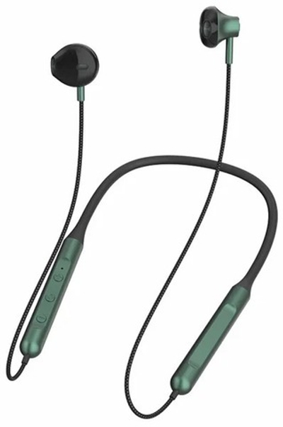 Наушники Earldom ET-BH100 Bluetooth внутриканальные с микрофоном, зеленый