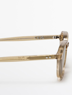 Massimo Dutti Солнцезащитные очки в круглой каучуковой оправе, пастельно-желтый