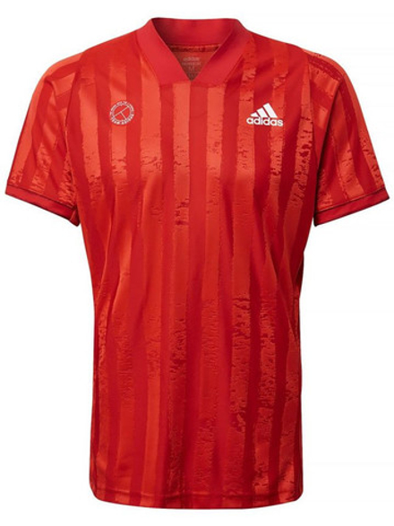 Мужская теннисная футболка Adidas Freelift Tee ENG M - scarlet/white