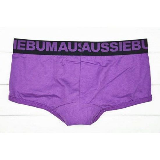 Мужские трусы хипсы фиолетовые с черной резинкой Aussiebum