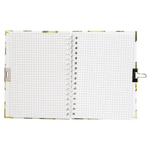 Блокнот детский с замочком, формат А5 в клетку, 48 листов для записей и заметок, Basir, с рисунком Авокадо, для школы и дома, размер 18х13 см