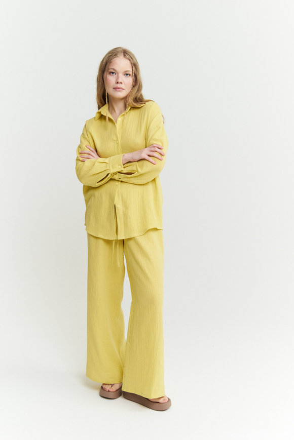 Муслиновые брюки грушевые