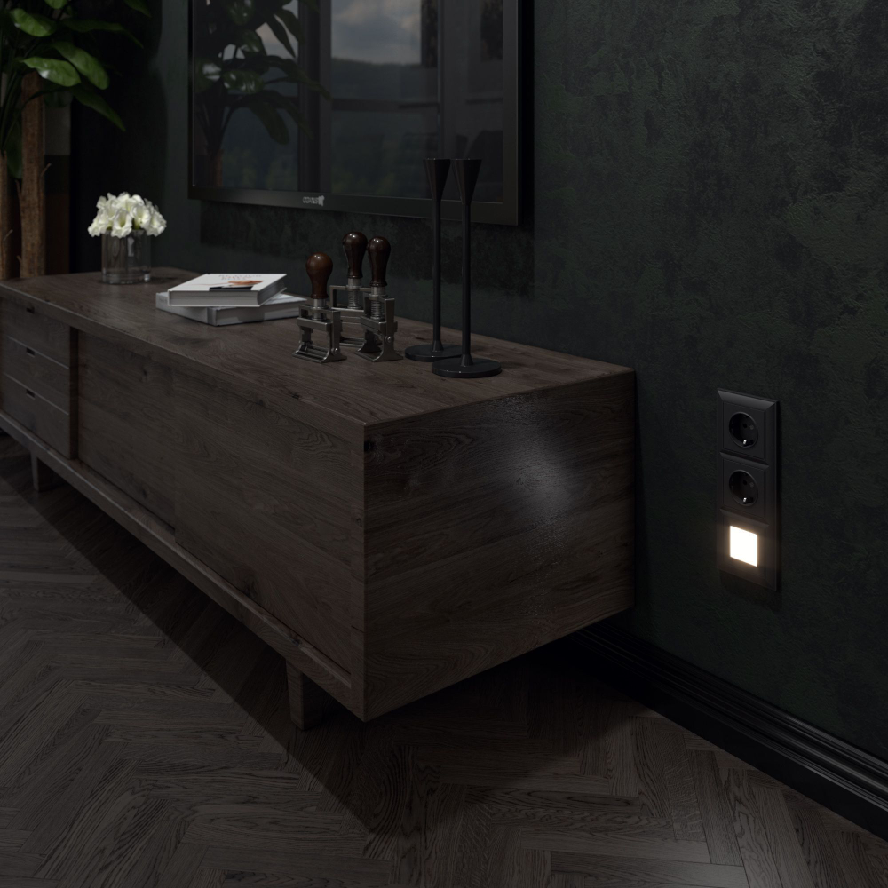 Встраиваемая LED подсветка (черный матовый)