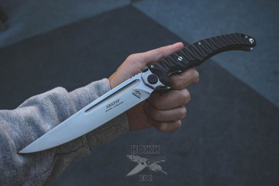 Складной нож НОКС АВАТАР (подшипники) 334-100404 c клинком из стали D2, рукоять G10