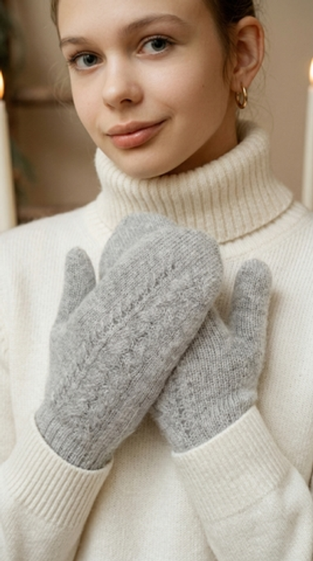 Варежки В028-03 серые