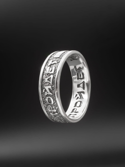 Фотография кольца царя Соломона с надписью "всё пройдёт пройдёт и это" серебро 925 ручная работа