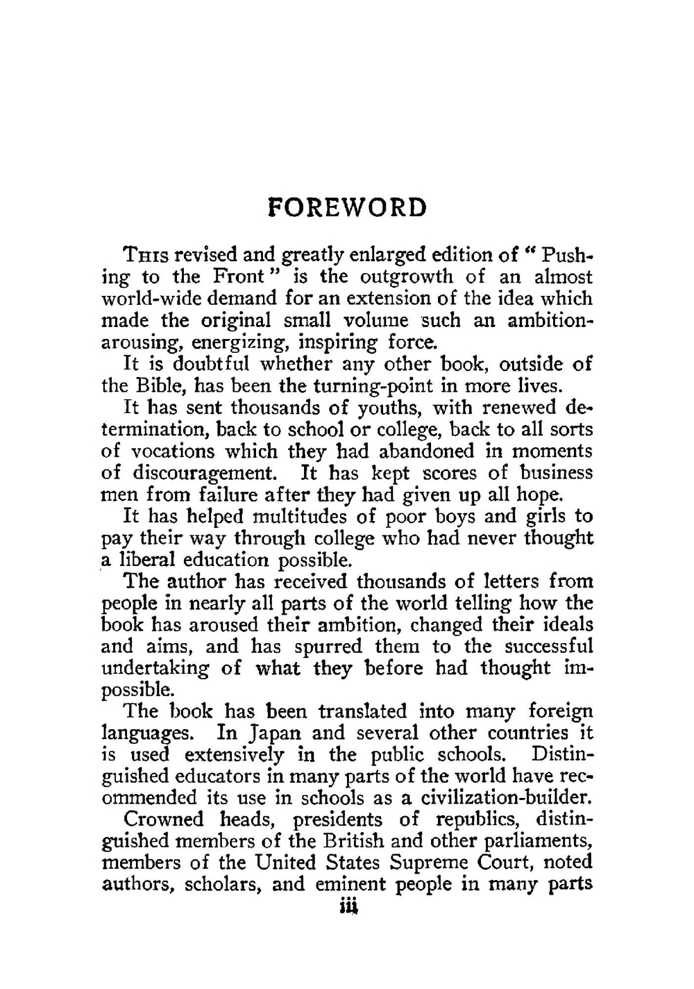 Pushing to the front | Orison Swett Marden