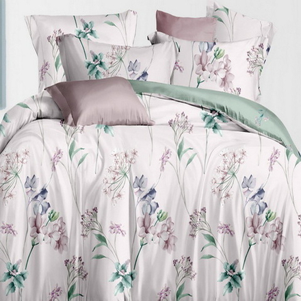 Комплект постельного белья "АВТ. 743", сатин, 100% хлопок, Россия. Пододеяльник на молнии!!!