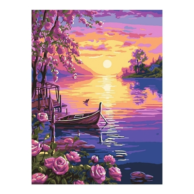 Картина по номерам 28,5*38см "Розовое побережье" (Lori)