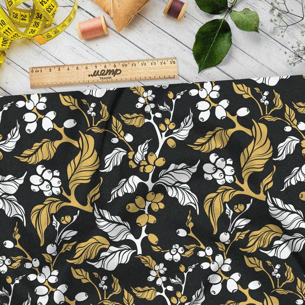 Ткань оксфорд 600 барбарис золотисто-белый