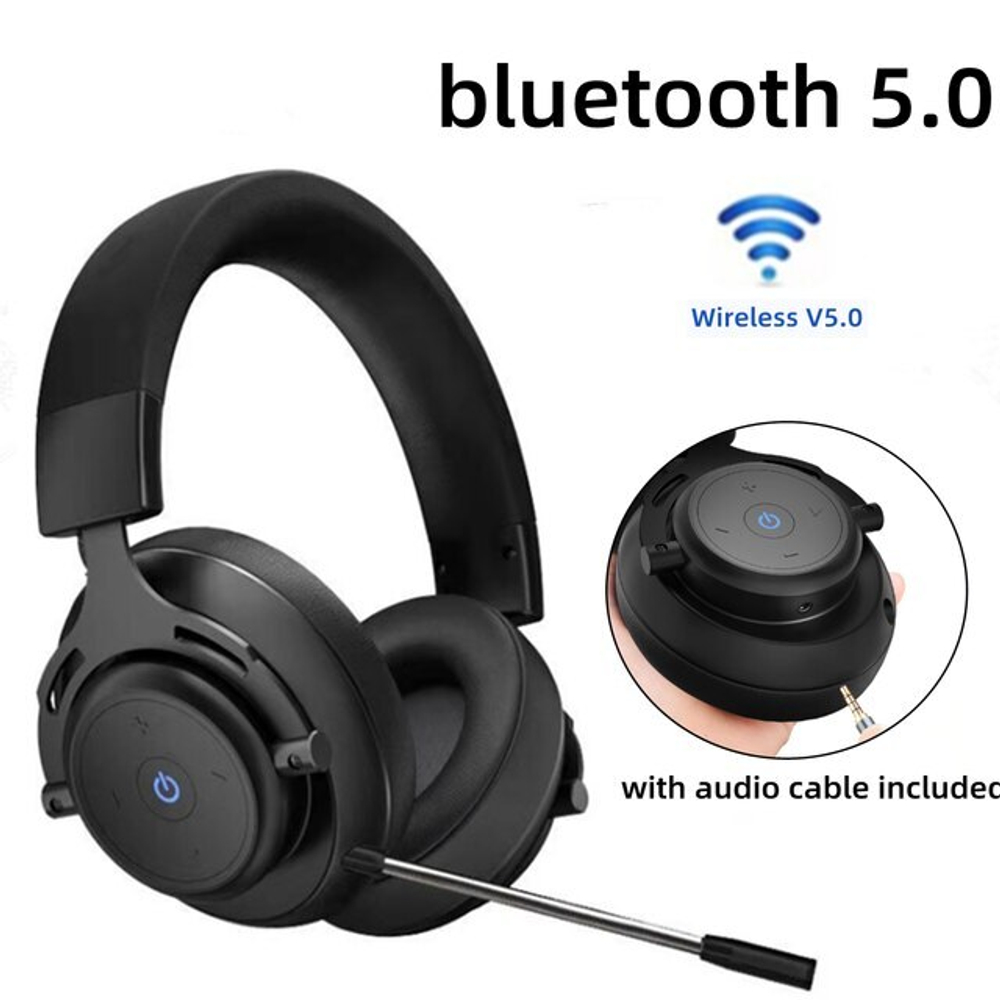 Накладные Bluetooth наушники Abingo с микрофоном BT60 black