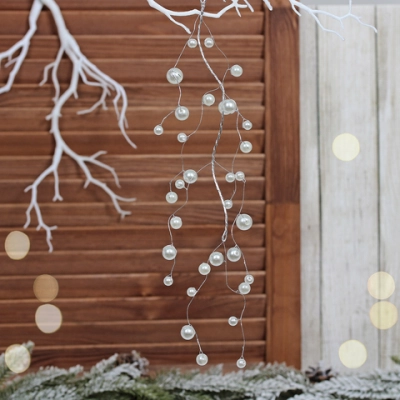 Подвеска «Изящный жемчуг» 22 см, Белый