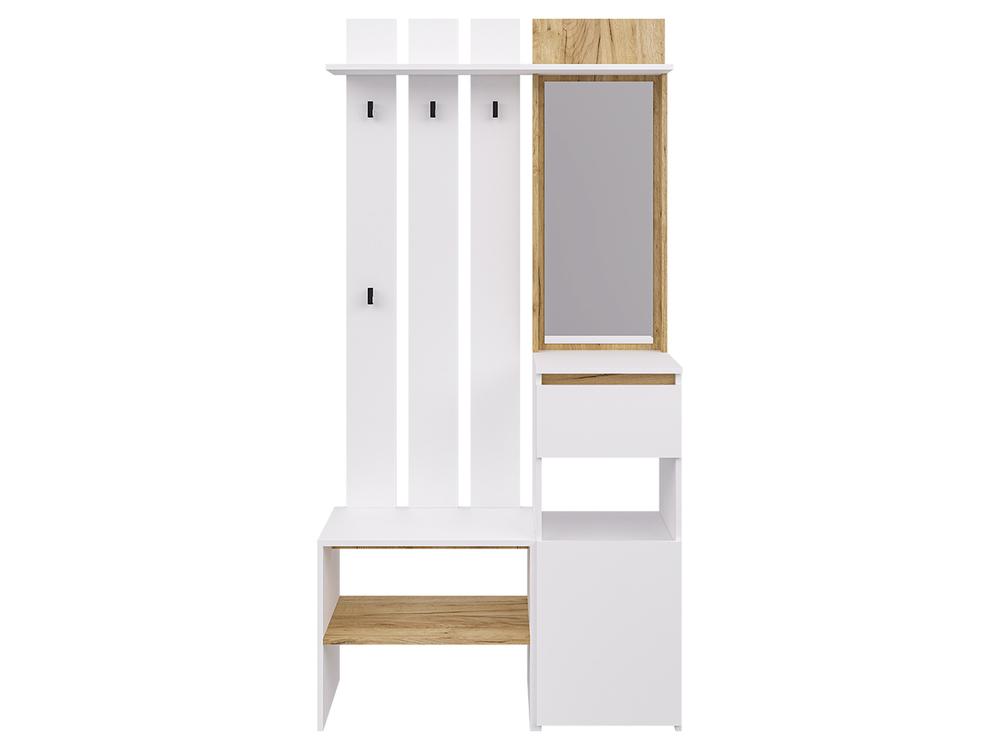 Прихожая ПР-17 белый/крафт золотой