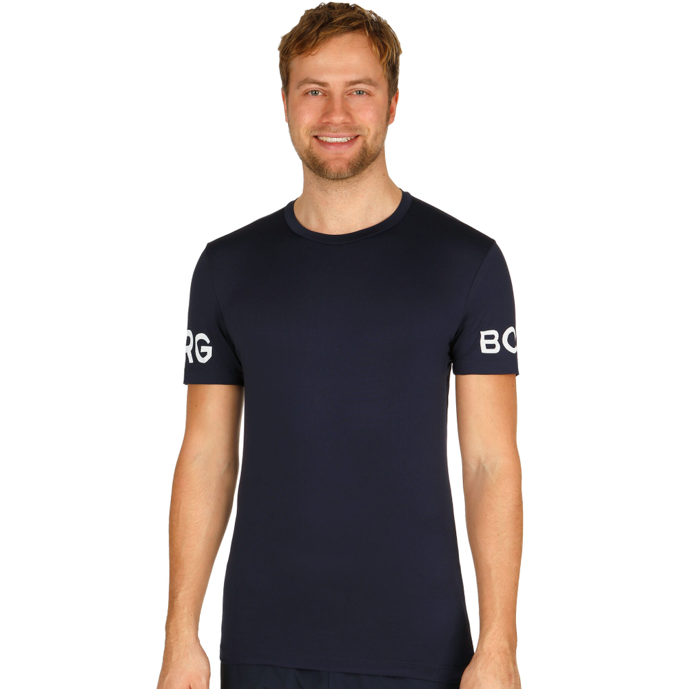 Мужское теннисное поло Björn Borg Borg T-Shirt Men - Dark Blue, White