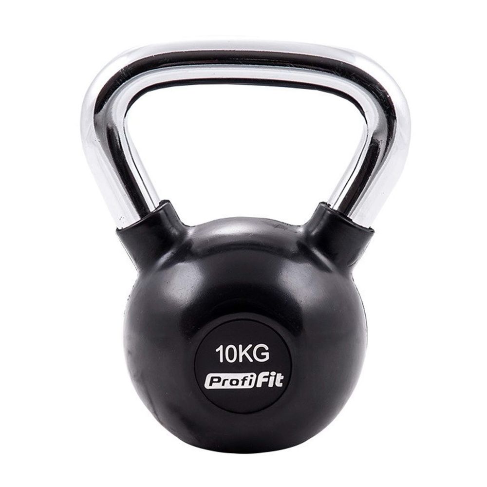 Гиря обрезиненная с хромированной ручкой PROFI-FIT 10 кг