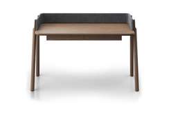 Стол письменный Basic 140*60 см (натуральный дуб, серый рогожка)