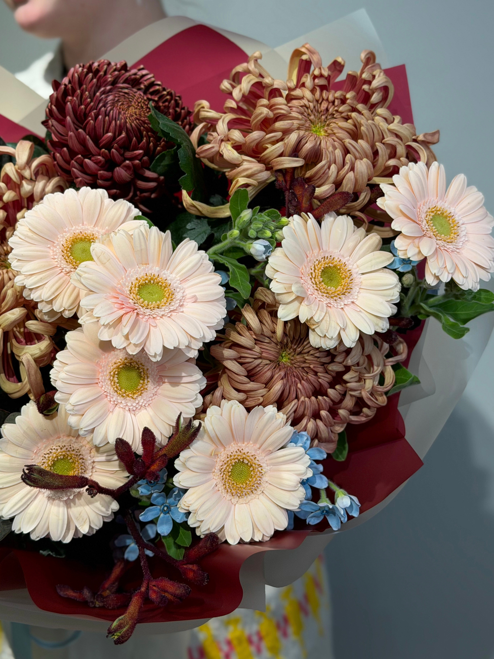 Букет "Нежное бордо"