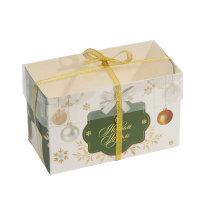 Коробка для капкейка «Бело-золотой», 16 × 8 × 10 см