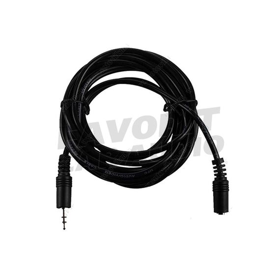 Кабель AUX, Jack 3,5mm(m) - Jack 3,5mm(f) Perfeo J2202, 3.0м, круглый, силикон, цвет: чёрный