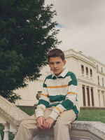 Поло с длинным рукавом для мальчика Next 981-003, Белый, Зеленый, Желтый