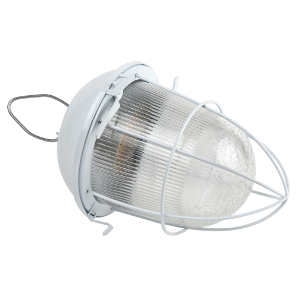 Светильник ЭРА НСП 02-100-003 с решеткой Желудь сталь стекло IP54 E27 max 100Вт 172х262х275 белый