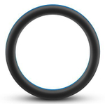 Черно-синее эрекционное кольцо Silicone Go Pro Cock Ring (Цвет: черный с синим)