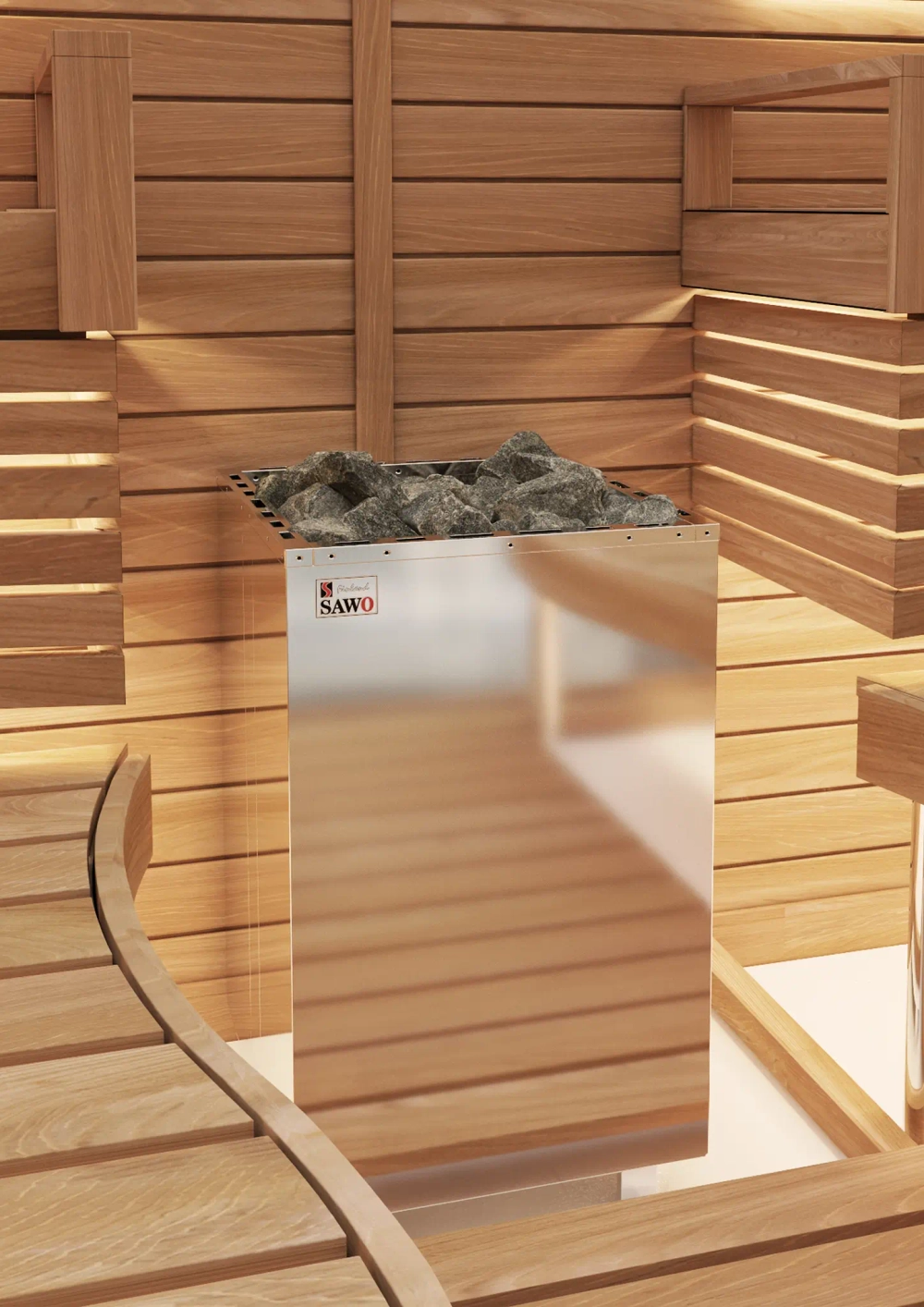 Электрическая печь SAWO NORDEX NRNF-150NS-Z (15 кВт, внутри оцинковка, снаружи нержавейка, выносной пульт (пульт и блок мощности докупаются отдельно)