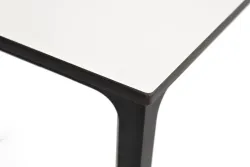 "Малага" обеденный стол из HPL 160х80см, цвет молочный, каркас черный