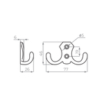 Крючок настенный MB-K-002 BL черный