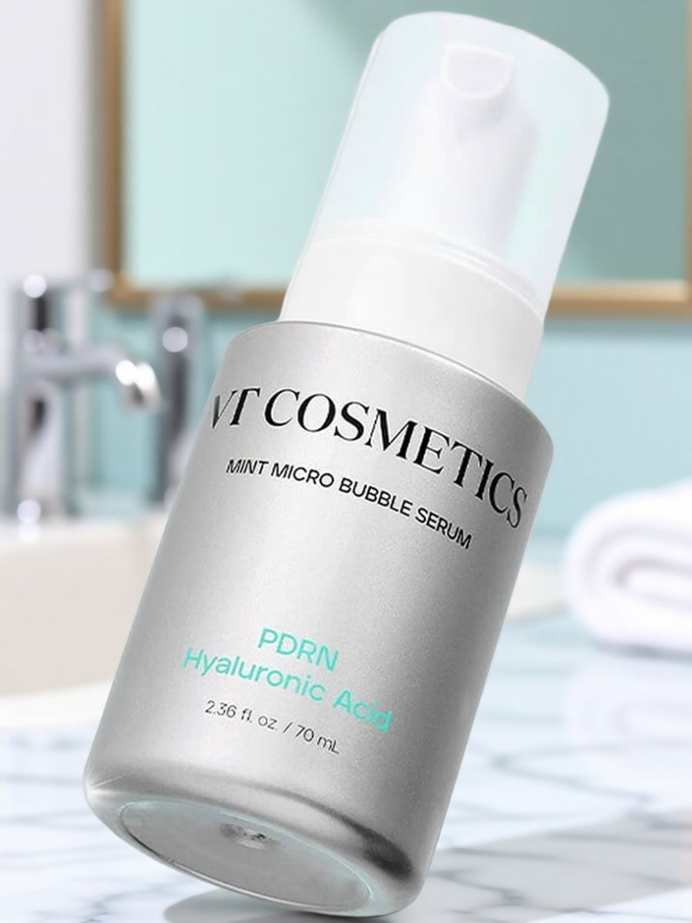 VT Cosmetics Пузырьковая сыворотка PDRN упругость и сияние кожи, укрепление гидролипидного барьера, 70 мл