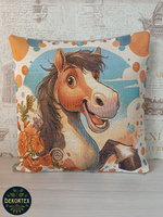 Декоративный гобеленовый чехол для интерьерной подушки Весельчак 38*38