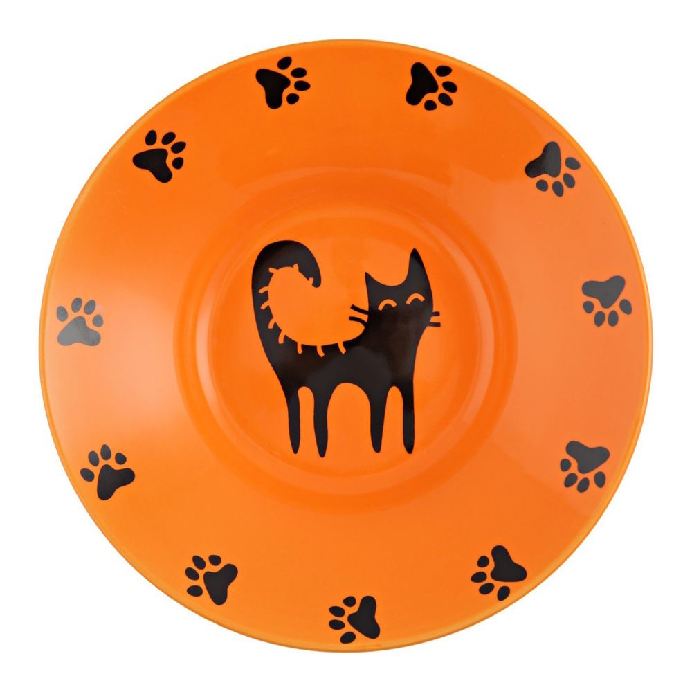 Миска керамическая-блюдце КерамикАрт для кошек, 140 мл оранжевая Миска керамическая-блюдце КерамикАрт для кошек, 140 мл оранжевая