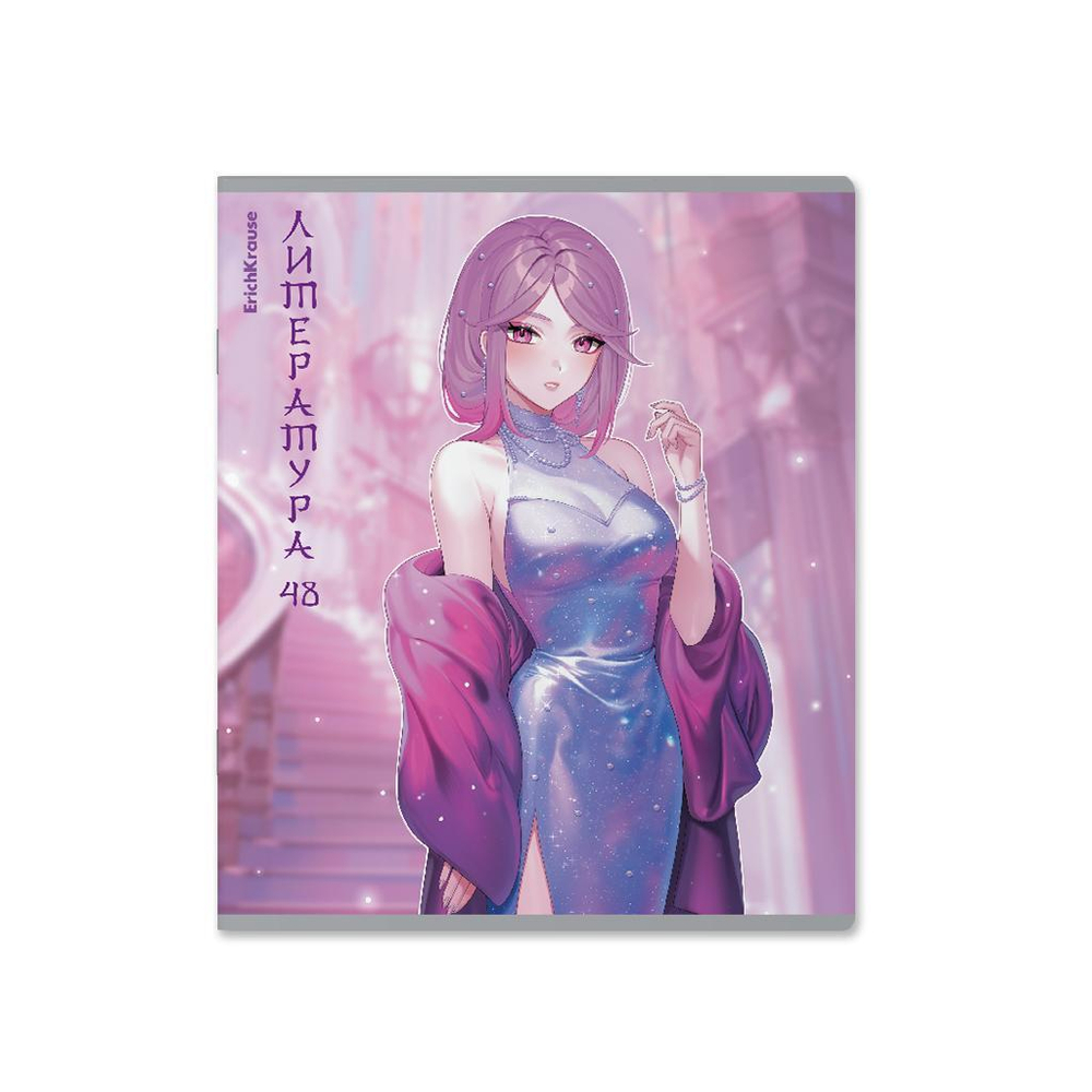 Тетрадь предметная 48л линейка "Manga, Литература" (ErichKrause)