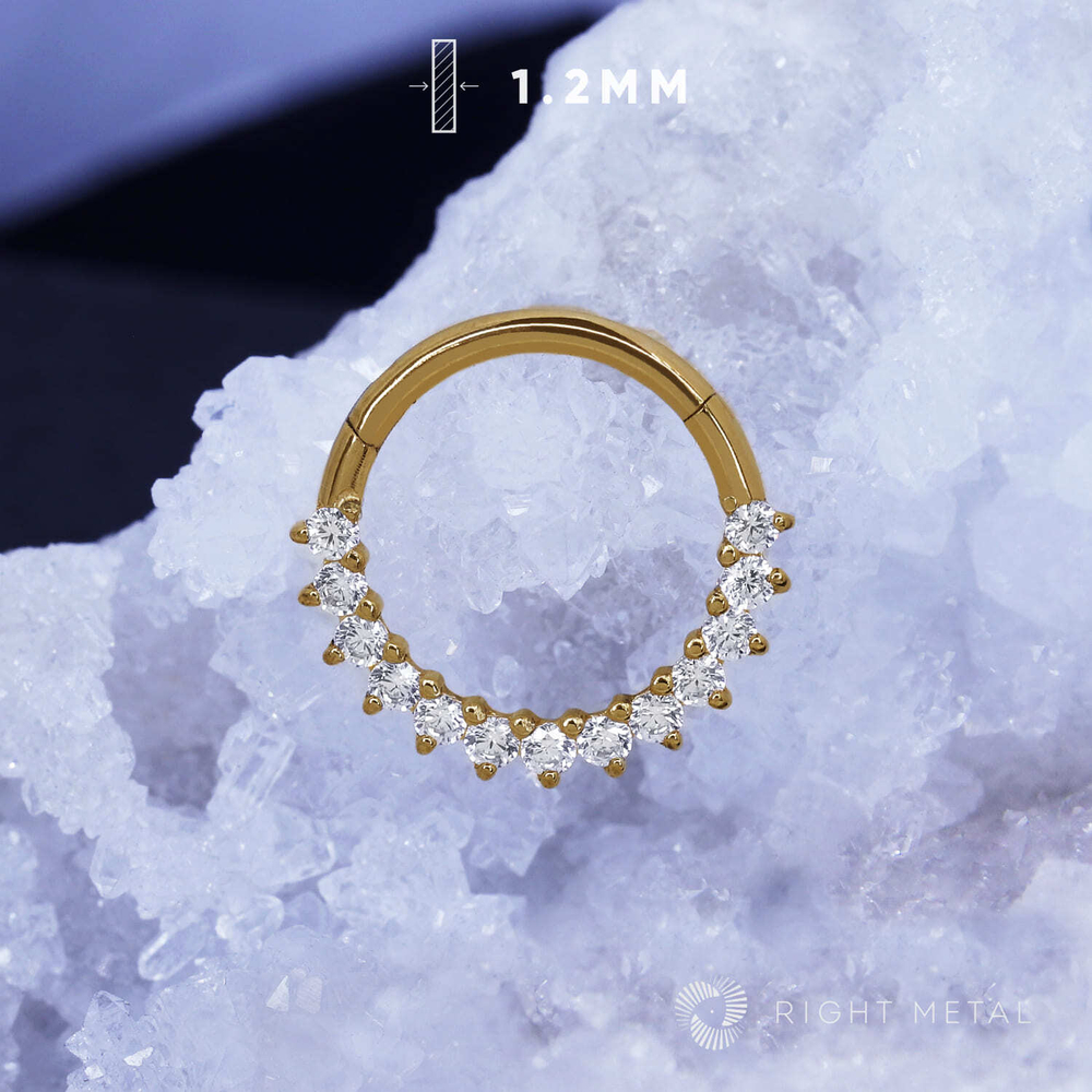 Кликер Glory Mini Crystal PVD Yellow 1.2мм